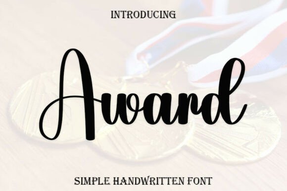 Award: A Handwritten Font for Editorial Elegance