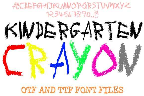 Kindergarten Crayon: A Charming Font for Creative Designs
