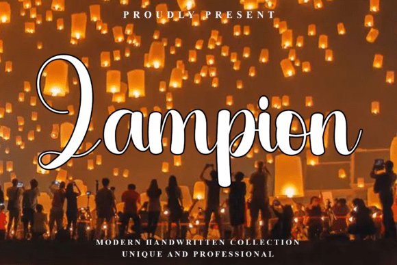 Lampion: A Rhythmic Script Font for Editorial Expression