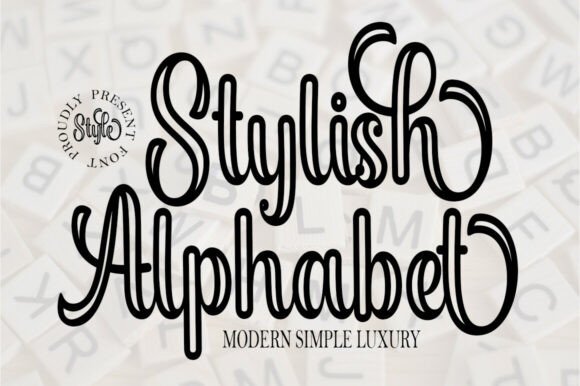Stylish Alphabet Outline: A Modern Font for Editorial Design