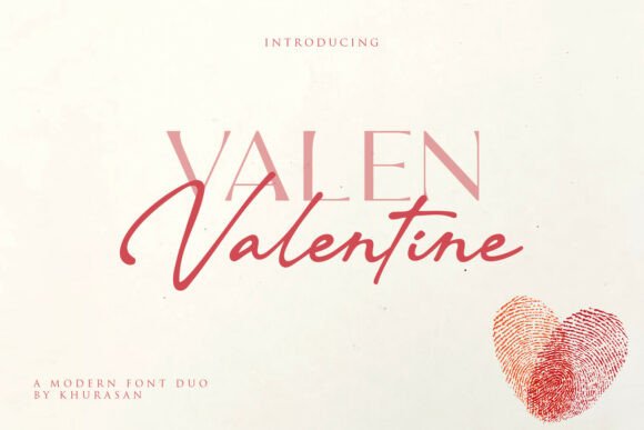 Transform Your Brand with Valen Valentine Duo Font